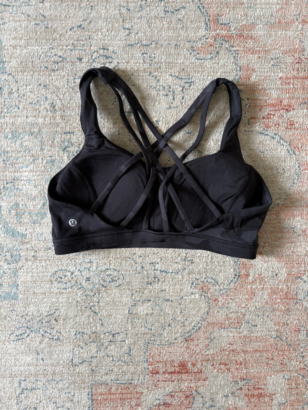 Lululemon Black Strappy Sports Bra - Picture 2 of 2